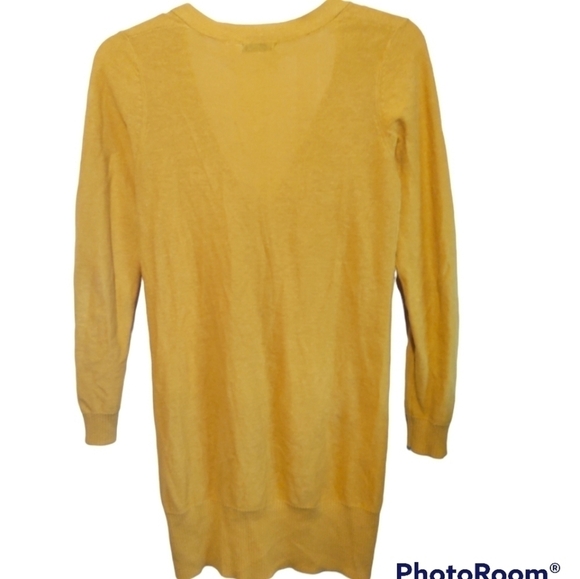 BDG. Long dark yellow button front sweater women's medium front pockets - Picture 2 of 6